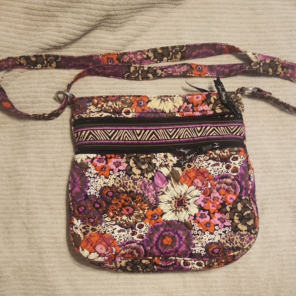 Vera Bradley Purple and Orange Floral Crossbody Bag